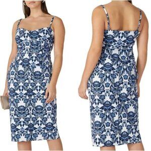 CHIARA BONI La Petite Robe di Lilli Print Dress in Blue Size IT 50 / US 14